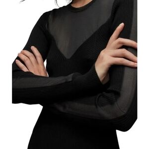 All Saints Elegant Black Flete Dress